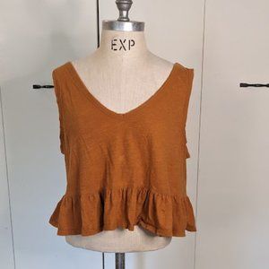 Cropped tank top, size Large